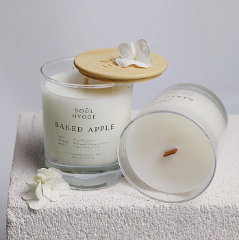 Свеча BAKED APPLE (деревянный фитиль)